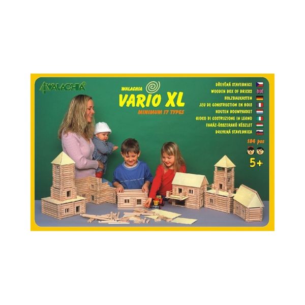 184 db-os rönkfa építőjáték - Vario XL