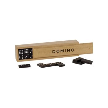Dominó fa dobozban, 55 db-os